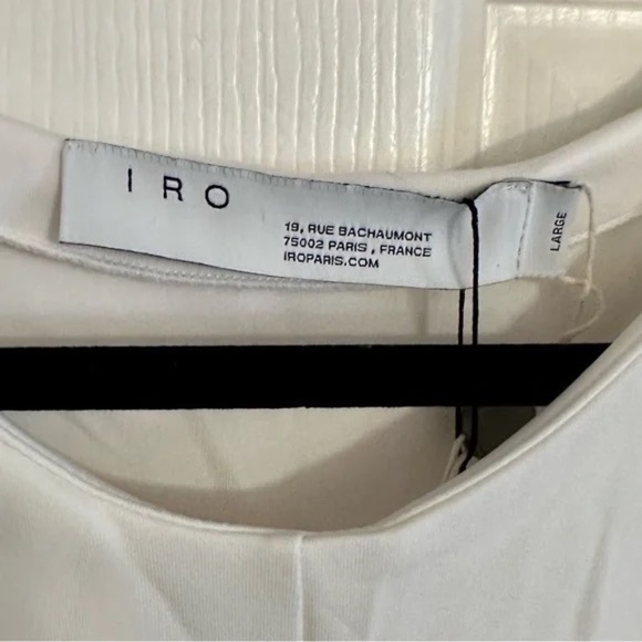 IRO Pearls white mini dress NWT SZ L - Picture 6 of 11